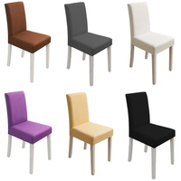 Pure Color Seat Cover Spandex Stretch Wedding Banquet Chair Cover Party Decor Dining Room Seat Cover