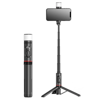 Q12S Portable Wireless bluetooth Phone Telescopic Selfie Stick Tripod with Filling Light Multifunctional Mobile Phone Gi