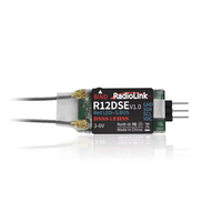 Radiolink R12DSE 2.4GHz 12CH SBUS/PPM DSSS & FHSS Real-time Built-In Telemetry Dual Antenna Mini RC Receiver SBUS Signal