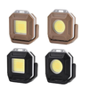 Rechargeable COB LED Flashlight With Magnetic,  Mini Keychain Flashlight,  4 Light Color,  360° Rotating Bracket,  Perfect F