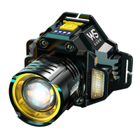 Rechargeable Geste Sensor Zoomable LED Headlamp Outdoor Hand-free Strong Headlight 5 Modes Multiduty LED Head Flashlight