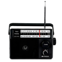 Retekes TR633 Radio FM Portable Radios AM FM Rechargeable Battery Operated Radio with Search Indicator Light for Home El