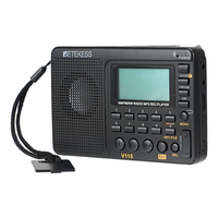 Retekess V115 Radio FM AM SW Portable Radios AM FM Rechargeable Shortwave Radio Battery Powered Full Waves USB Recorder