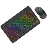 RGB bluetooth Keyboard and Mouse Kit for Phone Tablet Laptop Portable Rechargeable Keyboard Mouse Combo with Silent Clic