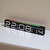RGB Light Table Clock LED Alarm Clock Speaker Display Colorful 3 Levels Brightness Dual Mode LED Lamp Strip Rhythm Picku