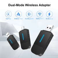 RHYTHM Wireless Carplay Android Auto 2In1 Smart Dongle Adapter 5GWIFI BT5.2 For 99% OEM Car Comes With USB & TYPE-C Inte