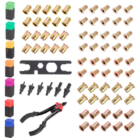 Rivet Nut Pliers Set Alloy Steel Ergonomic Handle Includes M3 M4 M5 M6 M8 M10 M12 Mandrels and 70 Rivet Nuts for Automot