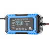 RJtianye Battery Charger AC 110-230V 50-60Hz Lithium Iron Phosphate for 12V 4Ah-150Ah Motorcycle Car Batteries Blue