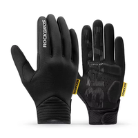ROCKBROS Cycling Gloves Touch Screen Winter Thermal Fleece Warmer Windproof Full Finger Non-slip Gloves for Riding Hikin