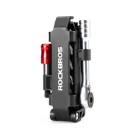 ROCKBROS Portable Bicycle Repair Tool Kit Multi-Function Ratchet Wrench Tools Set with Quick Release Socket Tire Lever S