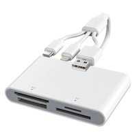 Rocketek AP554 4-in-1 SD/TF/MS/XD Card Reader 480Mbps USB-A/USB-C/iP Interface Plug and Play for iPhone Android Windows