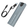 Rocketek ME912 M.2 NVMe SATA SSD Enclosure Dual Protocol USB3.1 Gen2 10Gbps Fast Data Transfer Aluminum Alloy Heat Dissi