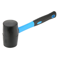Rubber Mallet Hammer Dual Soft Head Surface Ergonomic Handle Lightweight Elastic Design Black Blue Anti Scratch Installe