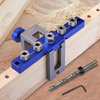 RUITOOL Metric Imperial Doweling Jig Kits Drill Guide Locator Cabinet Hardware Jig with 6mm 8mm 10mm 1/4" 5/16" 3/8" Dri