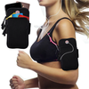Running Black Grey Arm Bag Adjustable High Capacity Lightweight Waterproof Sports Bag for Workout Fitness Cycling