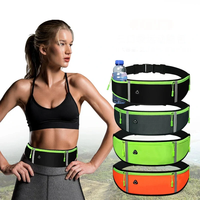 Running Black Grey Waist Bag Adjustable High Capacity Lightweight Waterproof Sports Fanny Pack for Workout Fitness Cycli