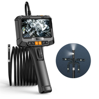 S10 Articulating Borescope Camera with Light,  Two-Way Articulated Endoscope Inspection Camera with 8mm Duel Lens,  5 IPS