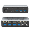 SAAORJJE 8K KVM Switch 4 In 1 Out 8K/4K HD2.1 KVM Switch USB 3.0 High Speed Transmission KVM Switcher