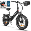 SAMEBIKE LOTDM200-II Folding Electric Bike With Rack Bag 48V 13AH 750W Motor Recommended Top Speed 25KM/H 20inch 80KM Ma