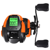 SAMOLLAElectronic Bait Casting Fishing Reel Large LED Screen 7.2:1 High Speed 10kg Max Drag Deep Position Memory Fish
