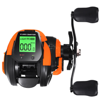 SAMOLLAElectronic Bait Casting Fishing Reel Large LED Screen 7.2:1 High Speed 10kg Max Drag Deep Position Memory Fish
