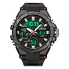SANDA Men Quartz Watch Waterproof Sport Wristwatches Multifunctional Outdoor Luminous Electronic Watch - Dual Display,  C