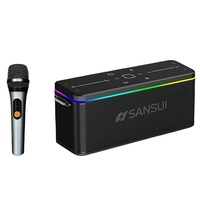 SANSUI G003 Speaker bluetooth Speakers with Microphone 98mm*2 58mm*2 Drivers DSP Chip RGB Lighting TWS IPX6 Waterproof H