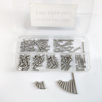 Screws Set Stainless Steel M3 Hexagon Socket Screw Flat Round Head For 1/10 TAMIYA BBX BB01 RC Car Parts