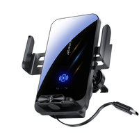 SD06 66W Fast Magnetic Wireless Car Charger Holder Built-in 70cm Retractable Cable 15W Wireless Charging Infrared Sensor