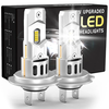 SEALIGHT 2PCS X3S H7 LED Car Headlight 6000LM Car Front Light Hi Low Beam 6500K LED Headlight BulbsTurbo Fan Cooling