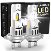 SEALIGHT 2PCS X3S H7 LED Car Headlight 6000LM Car Front Light Hi Low Beam 6500K LED Headlight BulbsTurbo Fan Cooling