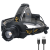 SEEKNITE 500M Distance Smart Sensor LED Headlamp Spotlight/Floodlight Zoom,  Yellow/White Light Adjusted,  Type-C Recharge