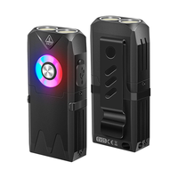 SEEKNITE EV15 650 Lumens Portable Outdoor Emergency Magnetic EDC Flashlight - White Light + RGB Aluminum Alloy Keychain