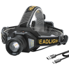 SEEKNITE Smart Sensor Zoomable LED Headlamp,  White/Yellow Spotlight/Floodlight Adjusted USB Rechargeable Headlight Campi