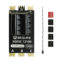 SEQURE 12100 Brushless ESC Electric Speed Controller 5-12S Power Supply 100A BLHeli_32 / AM32 Firmware Support 128KHz PW