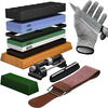 Sharpening Stone Set Premium 4 Side Grit 400/1000 3000/8000 Whetstone Sharpener Non-Slip Base Honing Guide Angle Guide F