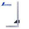 Shinwa 90 Degree Angle Ruler Metric 8 Scales Carpentry Multifunctional Square Stainless Steel Accurate Marking Sliding S