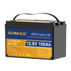 SHMAG 12.8V 100Ah LiFePO4 Battery Grade A Lithium Ion Reliable 4000 Cycle Life 1280Wh Energy Solar RV Camping Backup Pow