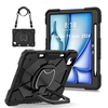 Shockproof Tablet Protective Case with Flexible Stand & 360° Rotating Grip Built-in Pencil Holder Full Silicone Coverage