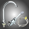 Single Cold Faucet Outlet Foot Plate 1m Flexible Hose Foot Pedal Valve Lab Home Kitchen Basin Faucet Tap