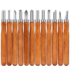 SK2 Carbon Steel 12-Piece Wood Carving Knife Set with Ergonomic Handles Ideal for Sculpting Whittling Crafts Beginners &