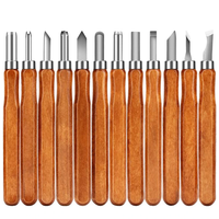 SK2 Carbon Steel 12-Piece Wood Carving Knife Set with Ergonomic Handles Ideal for Sculpting Whittling Crafts Beginners &