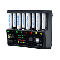 SKYRC NC3000 Octa AA/AAA NiMH/NiCD 8-slot Battery Charger Analyzer 65W PD Supports 7 Working Modes Bluetooth Mobile App