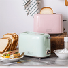 Slice Small Bread Toaster Warmer with Dust Cover - 650W Electric Stainless Steel Sandwich Breakfast Machine Toast Bread