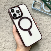 Slim Transparent Magnetic PC Cover Case for iPhone 15 Series for iPhone 15 15Plus 15 Pro 15Pro Max