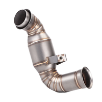 Slip On Motorcycle Exhaust Middle Link Pipe Stainless Steel Heat Resistant Finish Replacement For DUKE 790 2018-2022