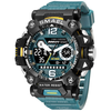 SMAEL Men LED Luminous Waterproof Sports Digital Dual Display Watch Multifunctional Outdoor Calendar Alarm Watch