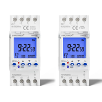Small Rail Mount Timers modules with Double Control 2 Channel Timers Switches Perfect For Lighting & Equipment Managemen