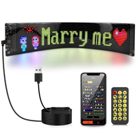 Smart Bluetooth Flexible LED Pixel Screen Strip 5V USB DIY Graffiti Logo LED Matrix Pixel Scrolling Display Advertising