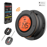 Smart Digital Bluetooth Food Cooking Waterproof IP54 Bluetooth Wireless BBQ Remote Thermometer Probes Barbecue Thermomet